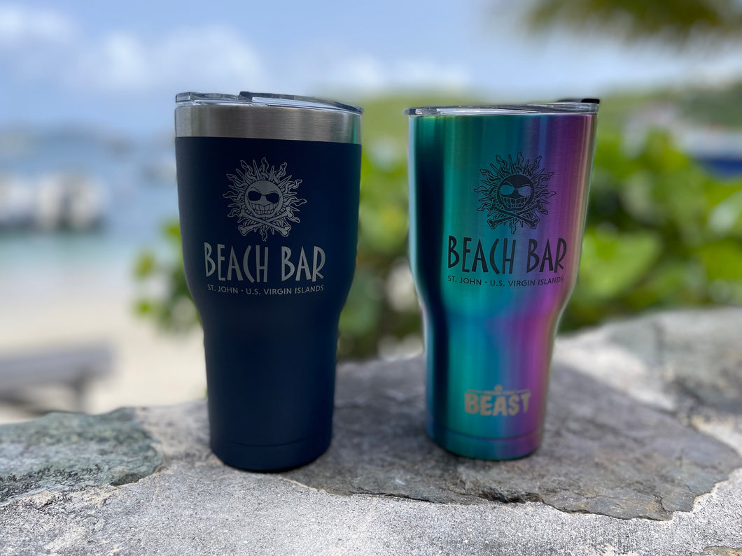 30 oz Beach Bar Insulated Tumbler with lid. – The Beach Bar St. John