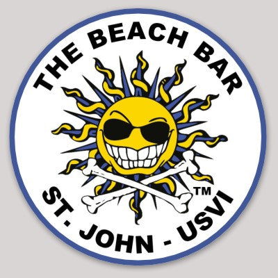 Beach Bar Round Logo Sticker