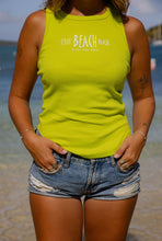 Load image into Gallery viewer, Ladies Lime Green Ribbed Tank
