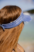 Load image into Gallery viewer, Beach Bar Distressed Visor- Denim

