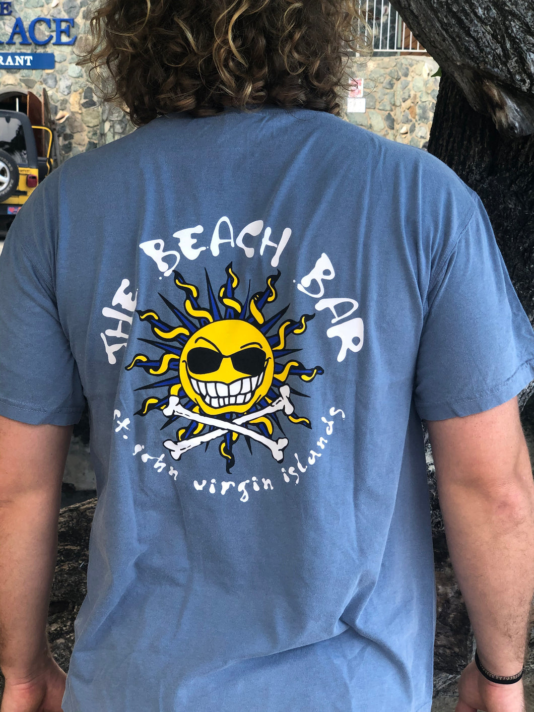 Beach Bar Logo S/S Shirt - Denim Blue